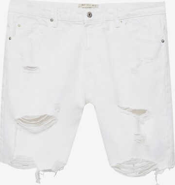 Pull&Bear Loose fit Jeans in White: front