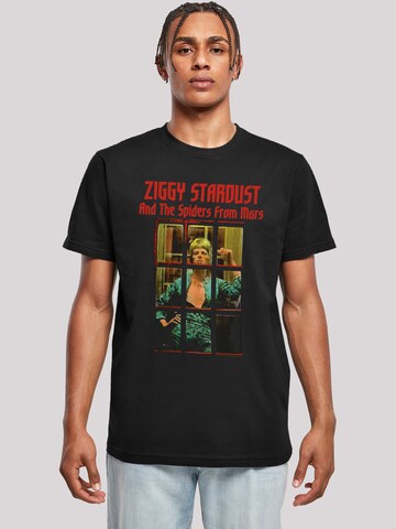 F4NT4STIC Shirt 'David Bowie Ziggy Stardust Spider' in Black: front