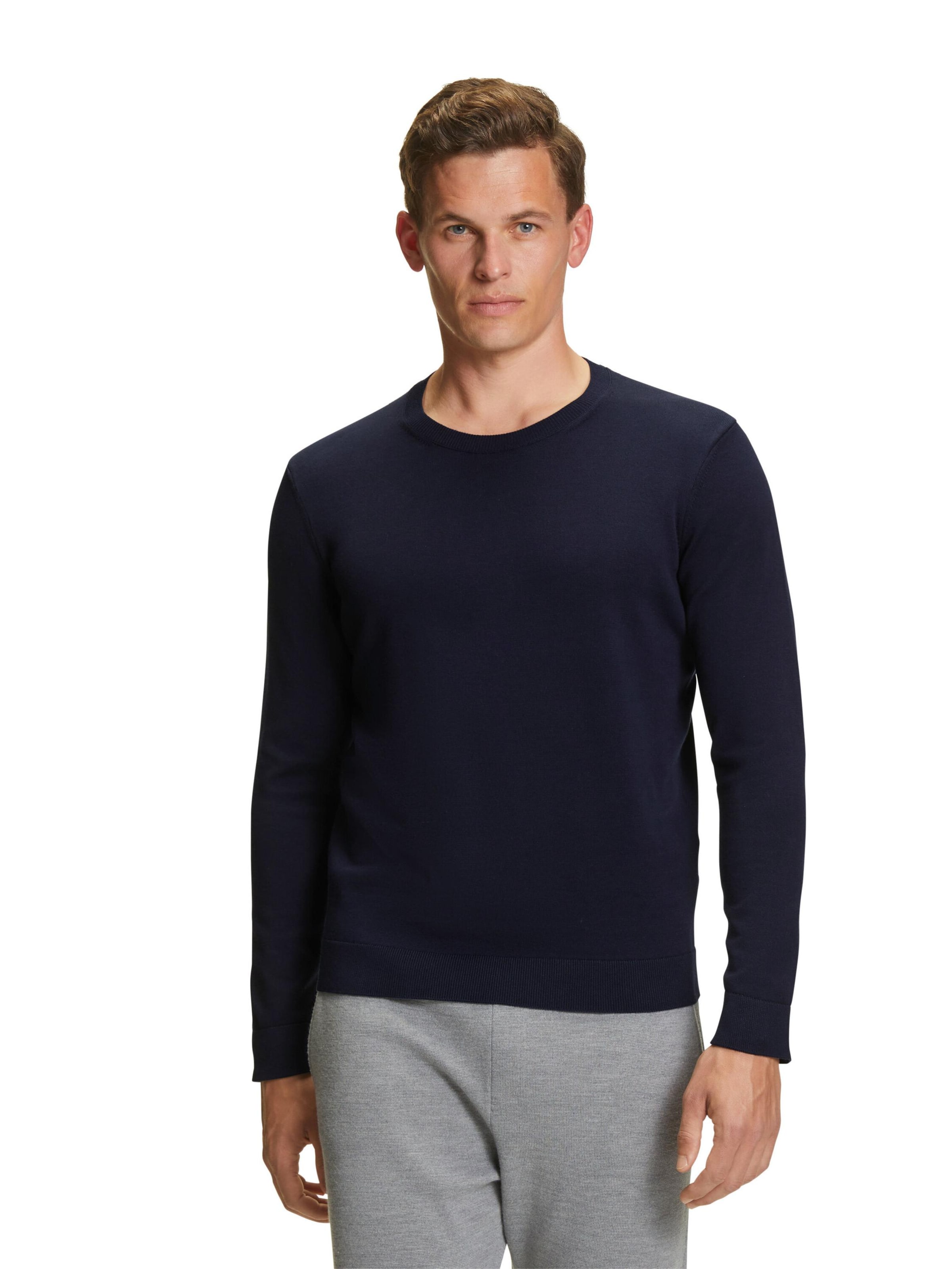 FALKE Pullover 'Pure Cotton'‌‌‌‌‌‌‌‌‌ in Blau: Vorderseite