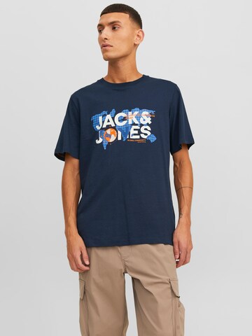 JACK & JONES Tričko 'Dust' – modrá: přední strana