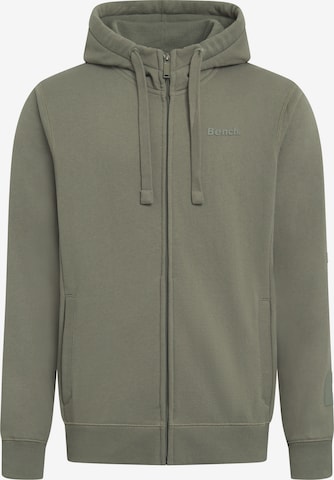 BENCH Zip-Up Hoodie in Green: front