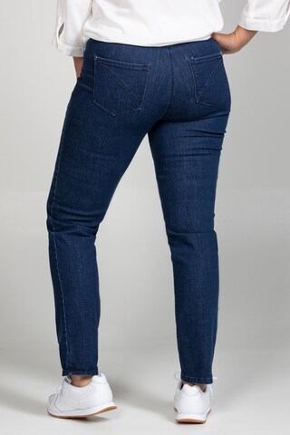 Coupe slim Jean Ulla Popken en bleu