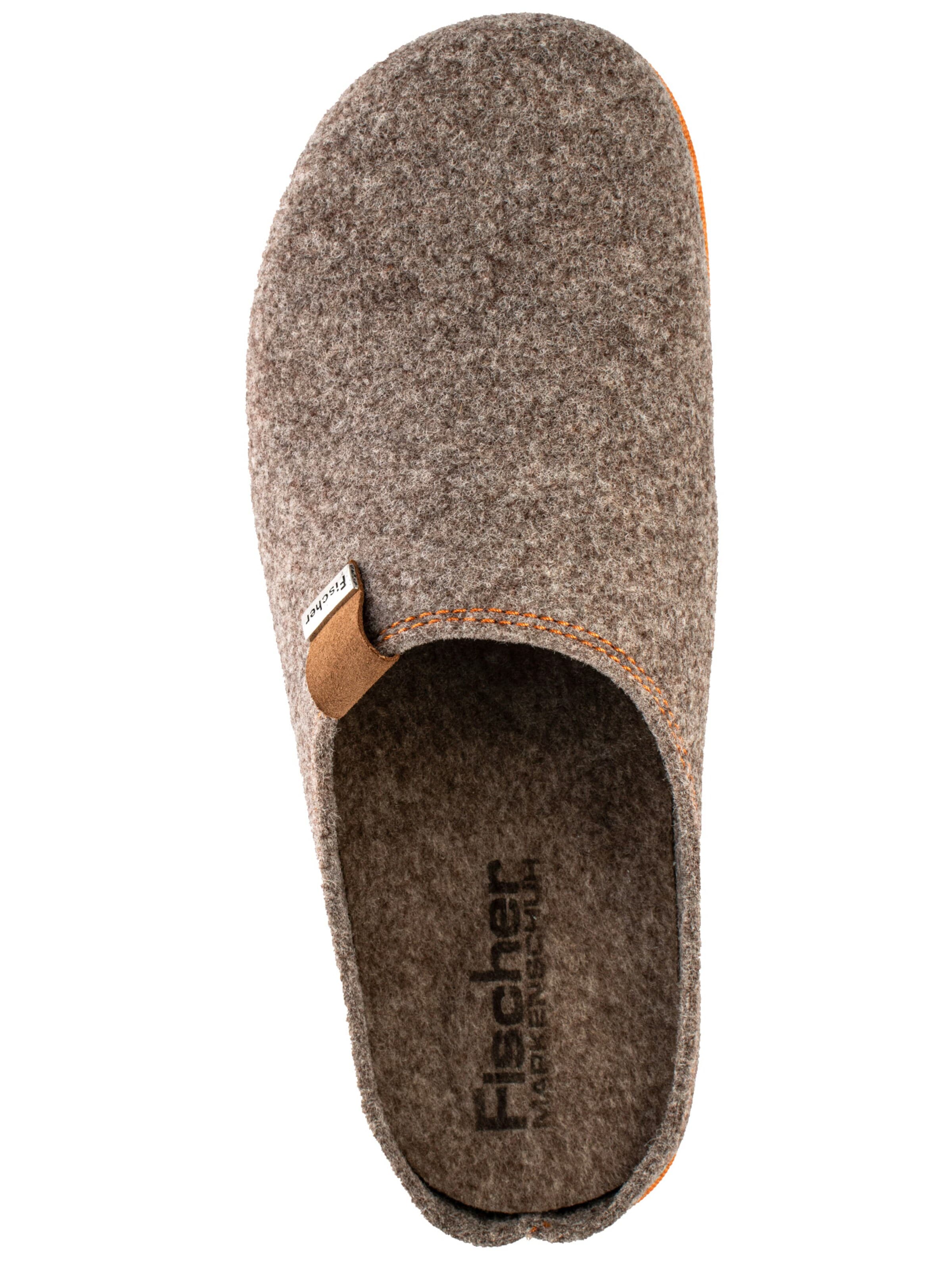 Fischer Markenschuh Slippers 'Helge' in Brown