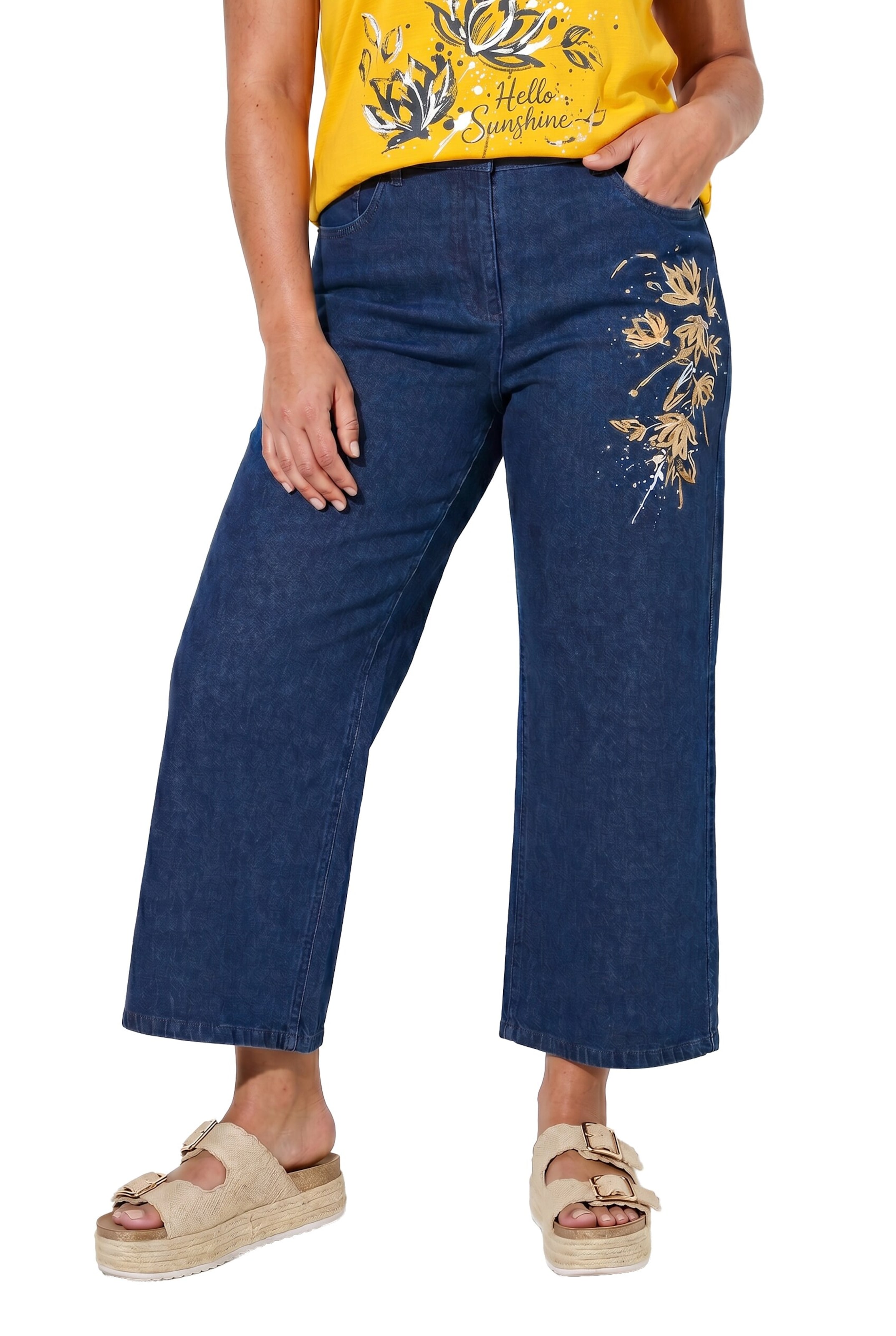 Angel of Style Wide leg Jeans in Blue: front