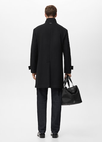 MANGO MAN Between-Seasons Coat 'Funnel' in Black