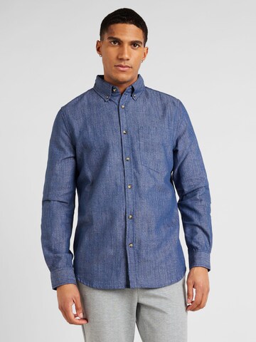 BURTON MENSWEAR LONDON - Ajuste regular Camisa en azul: frente