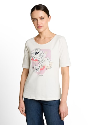 Tricou de la TOM TAILOR pe alb: față