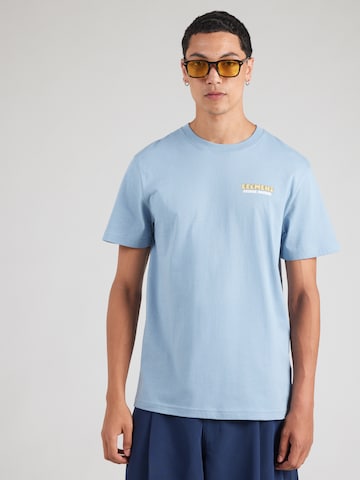 Tricou 'FEEL POWER' de la ELEMENT pe albastru: față