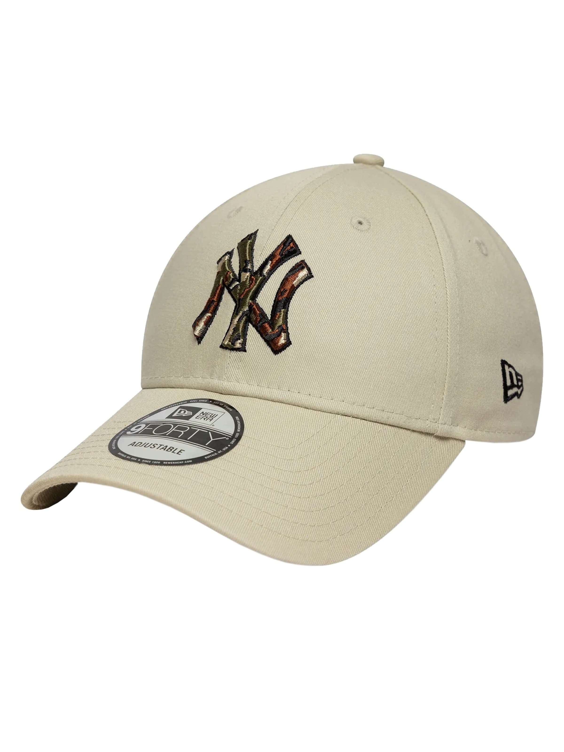 NEW ERA Pet '9FORTY Outline Camo New York Yankees MLB' in 54-64 in de kleur Beige, Productweergave