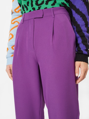 BZR Regular Pleat-Front Pants in Purple