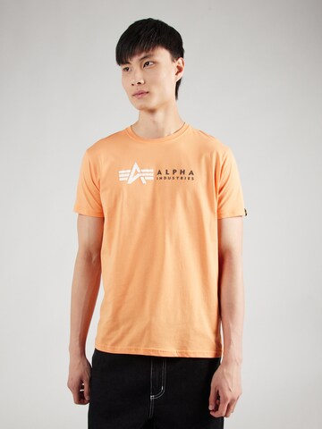 ALPHA INDUSTRIES Μπλουζάκι σε πορτοκαλί: μπροστά