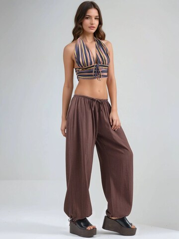 Loosefit Pantalon Busem en marron