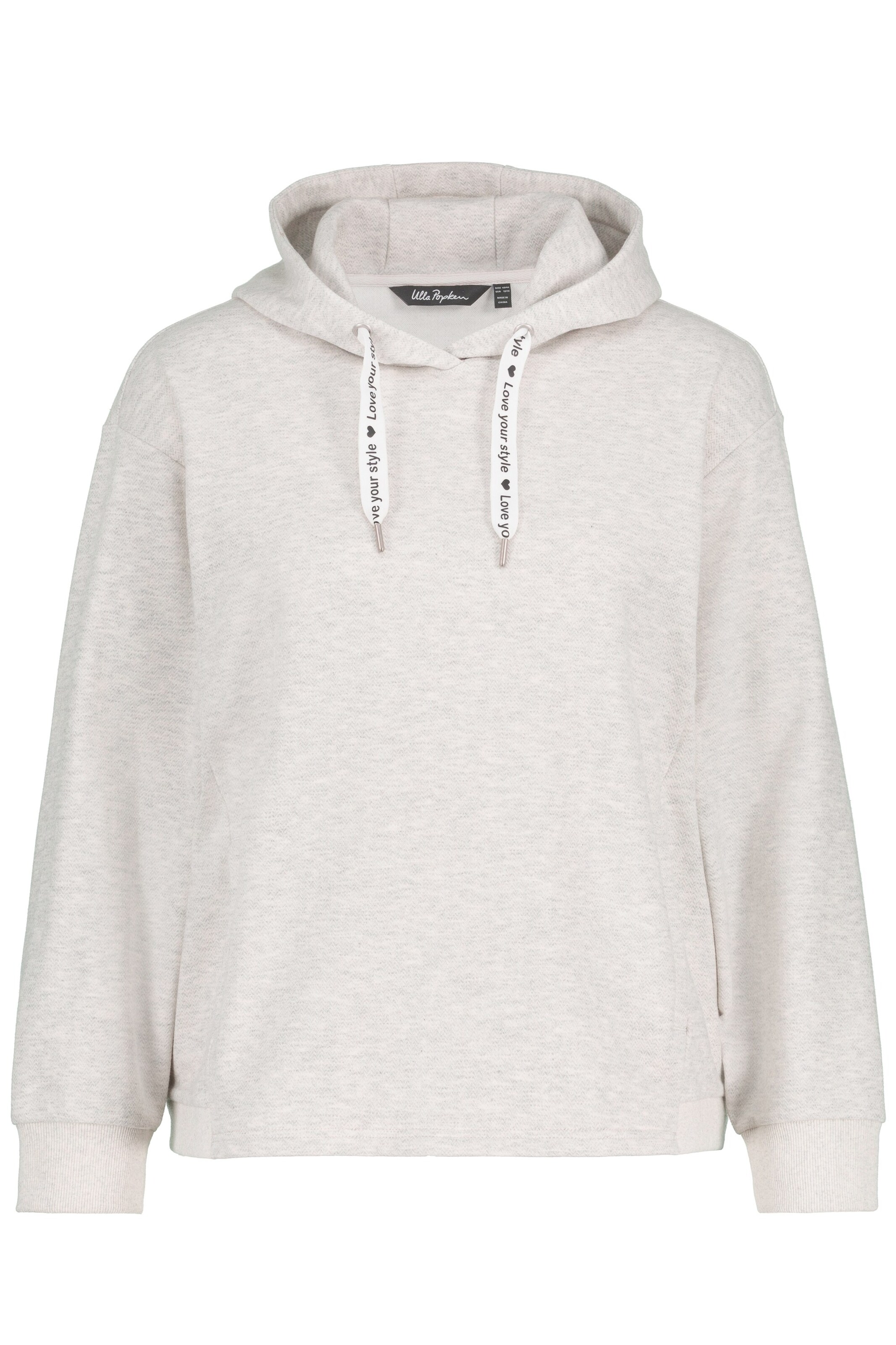Ulla Popken Sweatshirt in Grau: Vorderseite