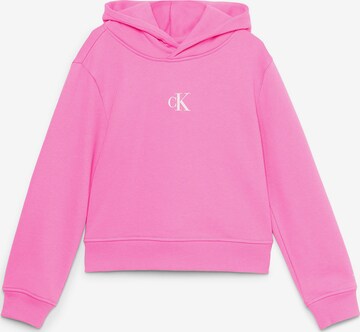 Sweat-shirt Calvin Klein Jeans en rose : devant