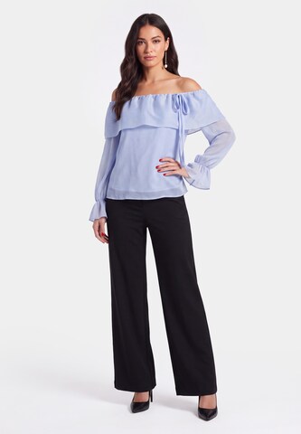 faina Bluse in Blau: Vorderseite