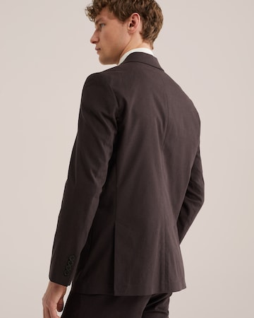 WE Fashion Regular fit Business-colbert in Bruin