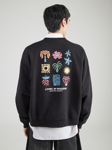 Sweat-shirt 'VIRGIN PARADISE' Kaotiko en noir : devant