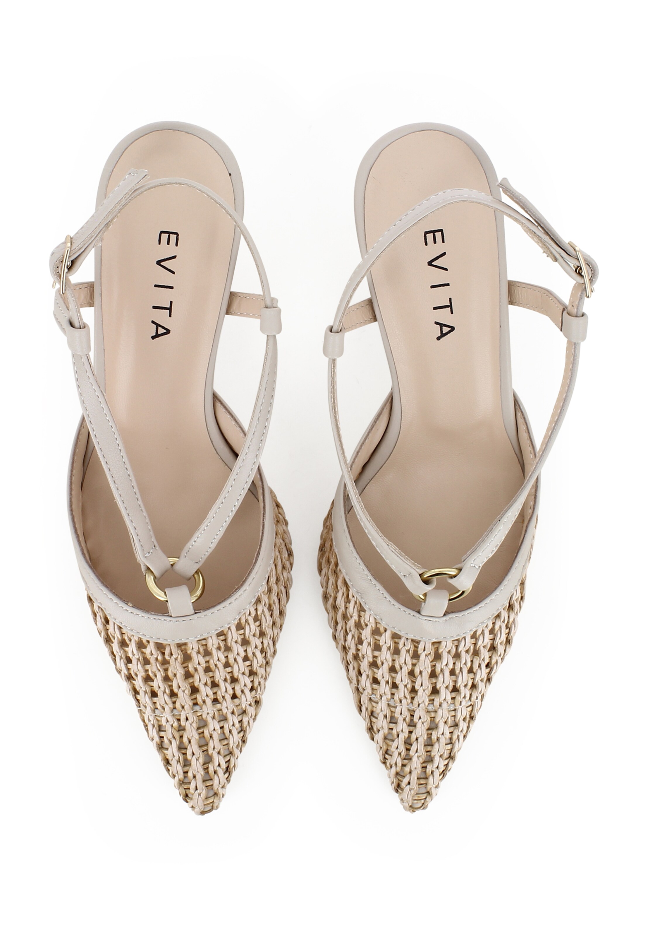 EVITA Sling Pumps 'PERLA' in Beige