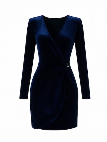 Petite Glam - Vestido de noche 'Regina' en azul: frente