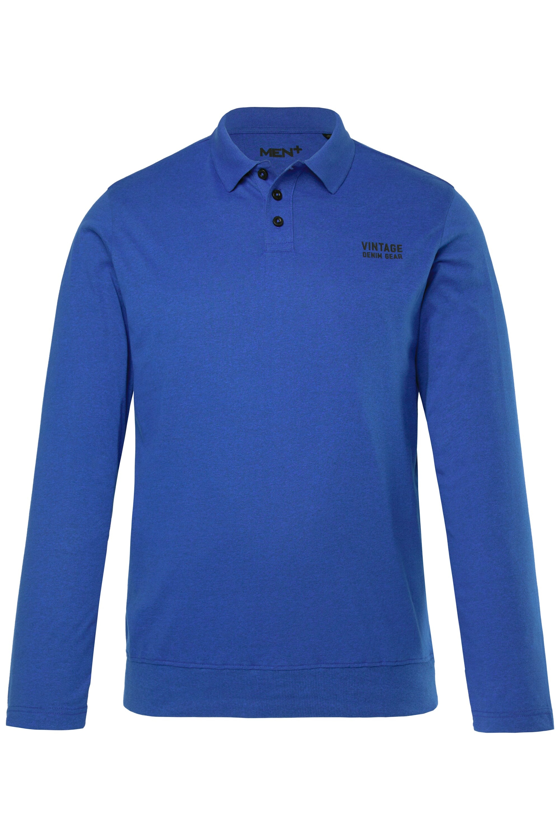 Men Plus Shirt in Blauw: voorkant