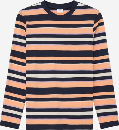 s.Oliver T-Shirt en beige clair / bleu marine / violet pastel / saumon, Vue avec produit