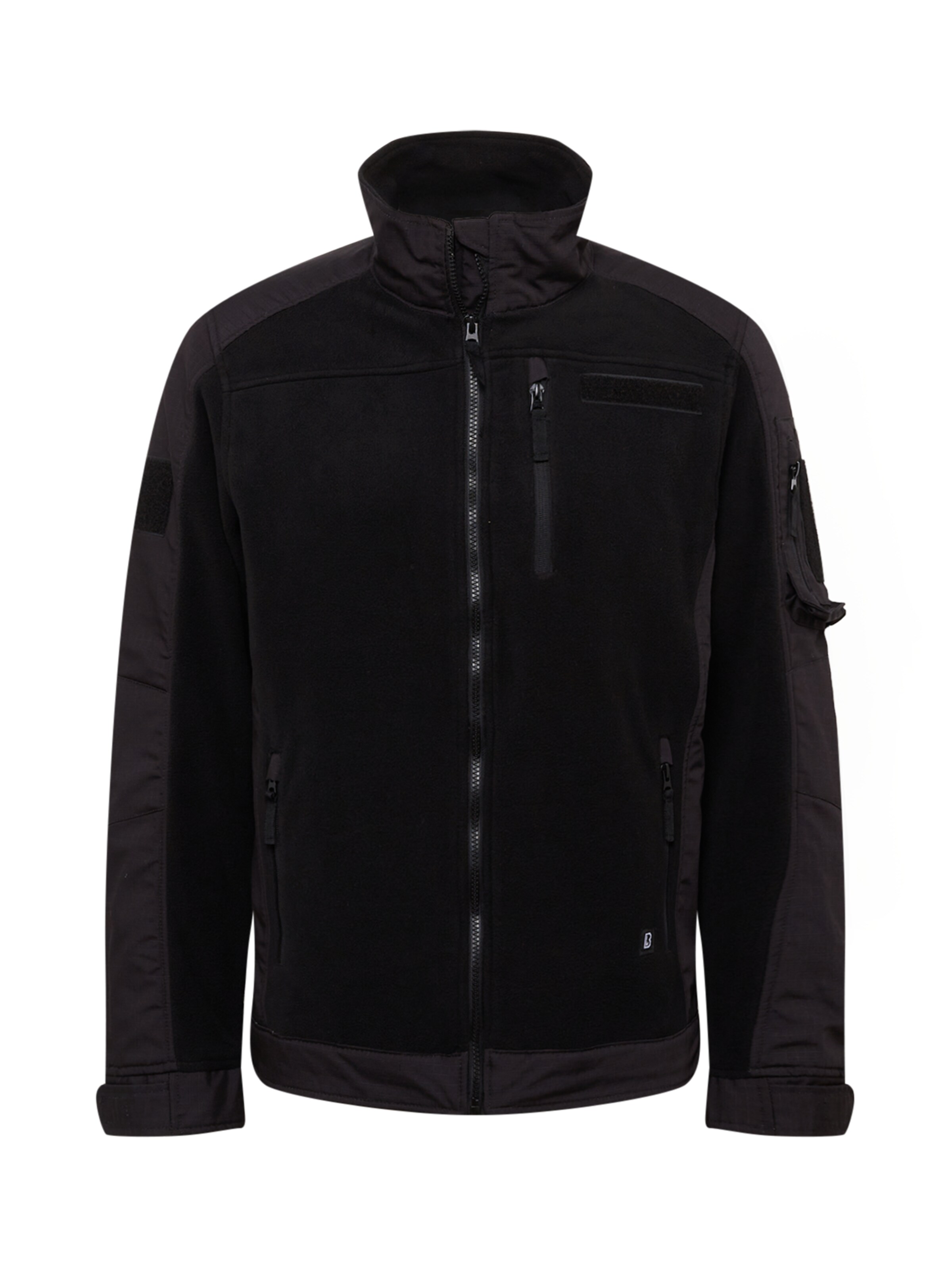 Brandit Fleece jacket in Black: front