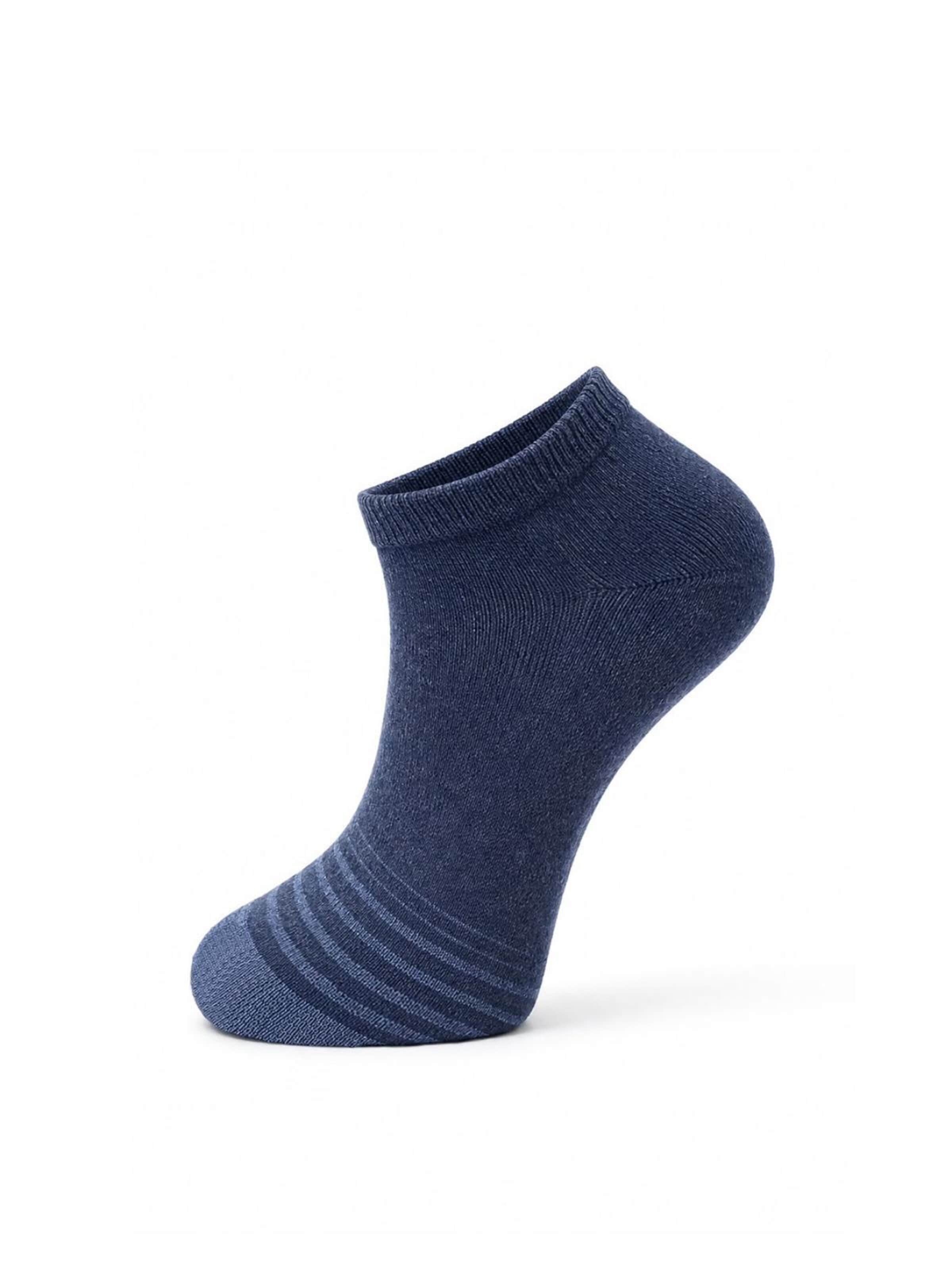El Sueno Sokken 'Men's Stripe Cotton Blend Sneaker Socks' in Gemengde kleuren