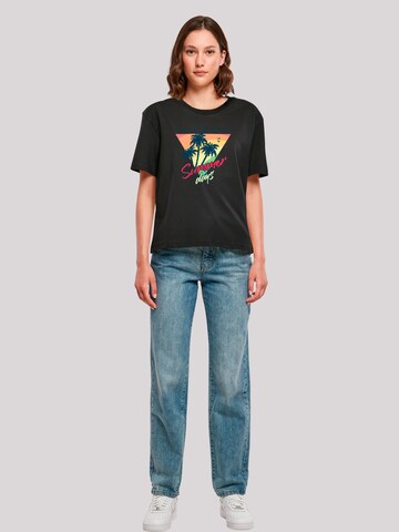 F4NT4STIC Shirt 'California Palmen Retro' in Black