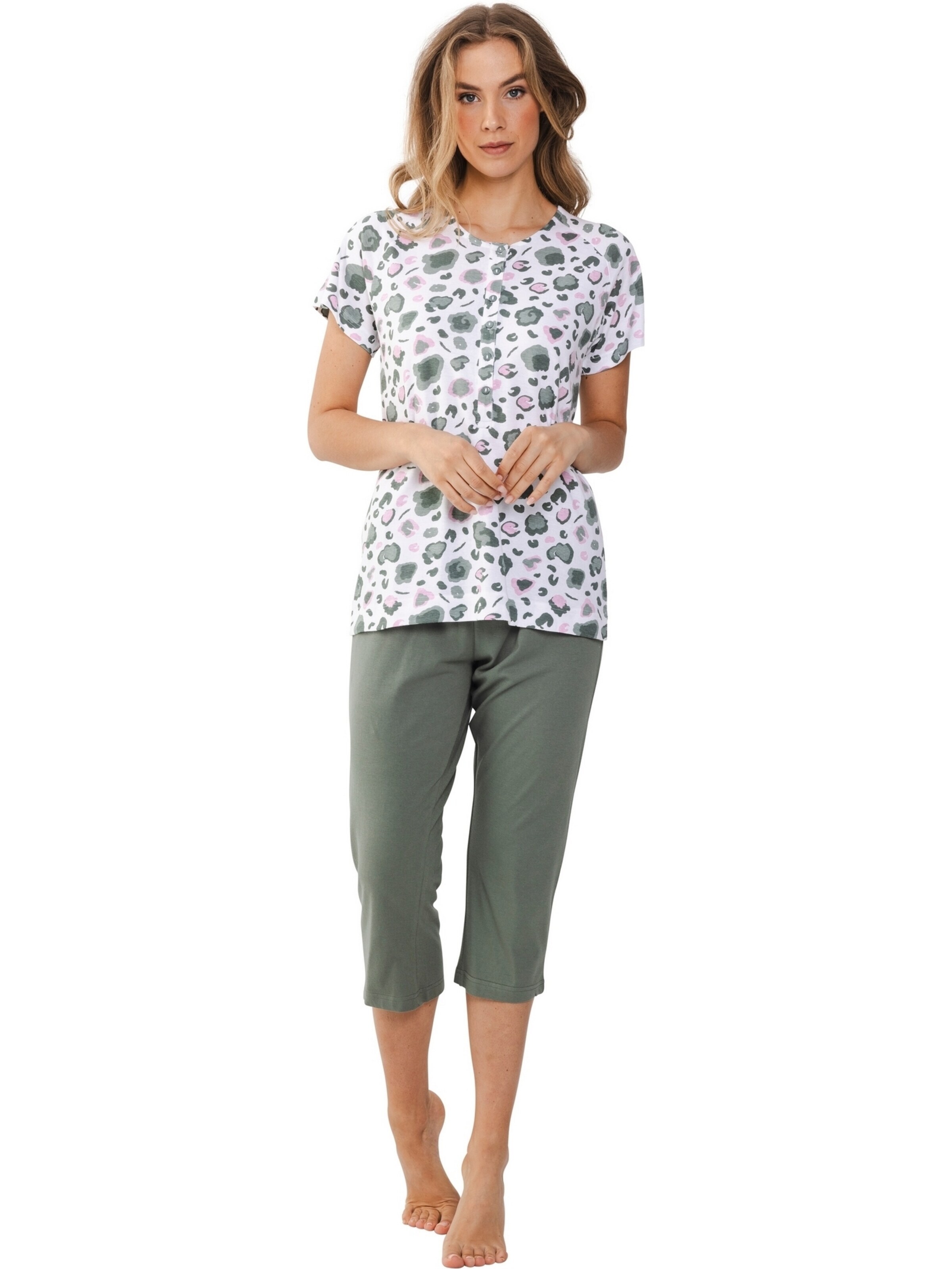 Pastunette Pyjama‌ in Grün: Vorderseite