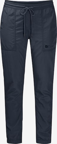 JACK WOLFSKIN Tapered Outdoor Pants in Blue: front