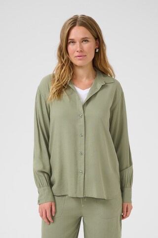 Kaffe Blouse in Groen: voorkant