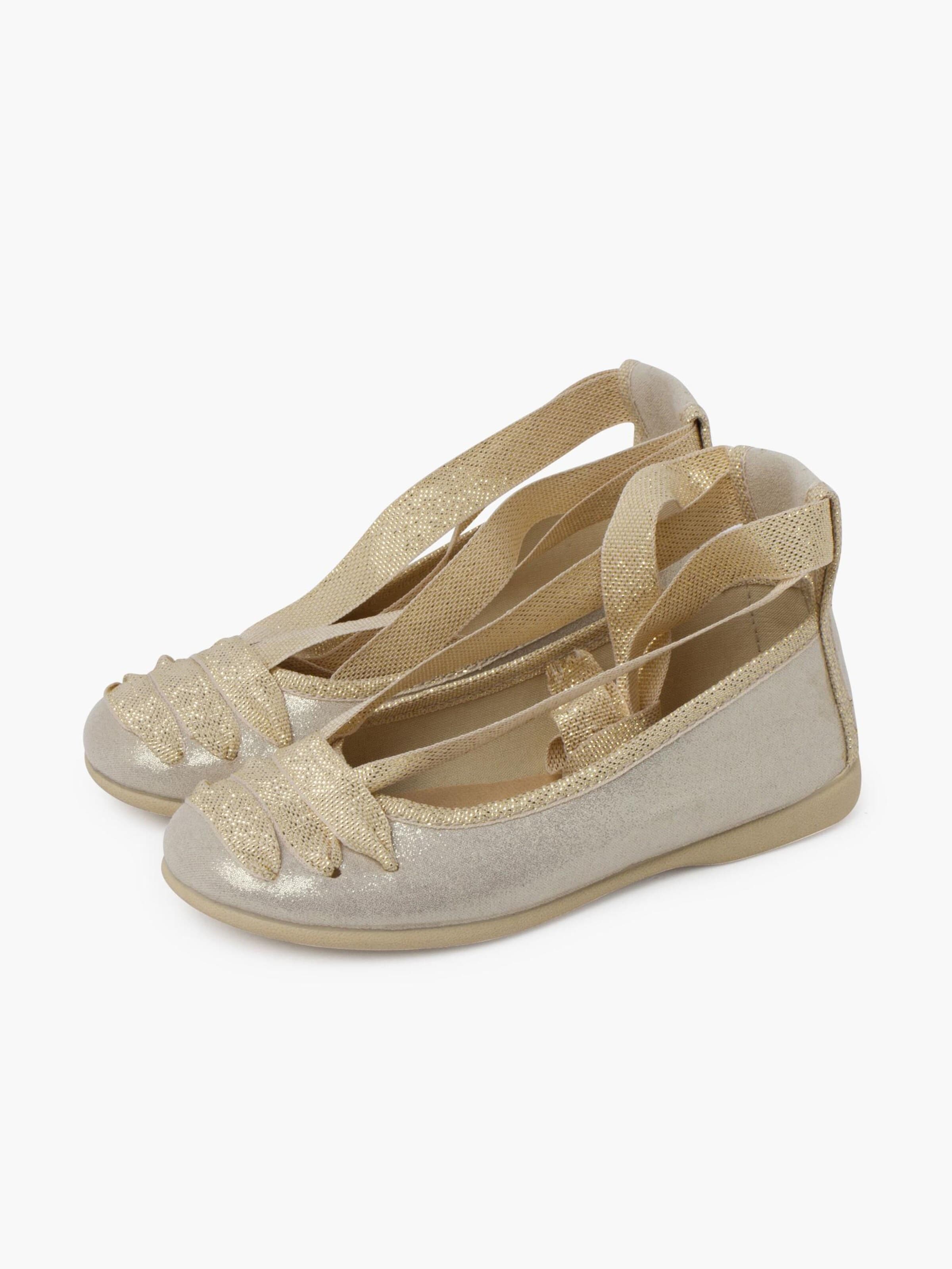 Pisamonas Ballet Flats in Gold