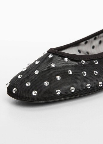 MANGO Ballet Flats 'Space' in Black