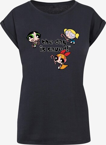 ABSOLUTE CULT Shirt 'The Powerpuff Girls - The Day Is Saved' in Blue: front