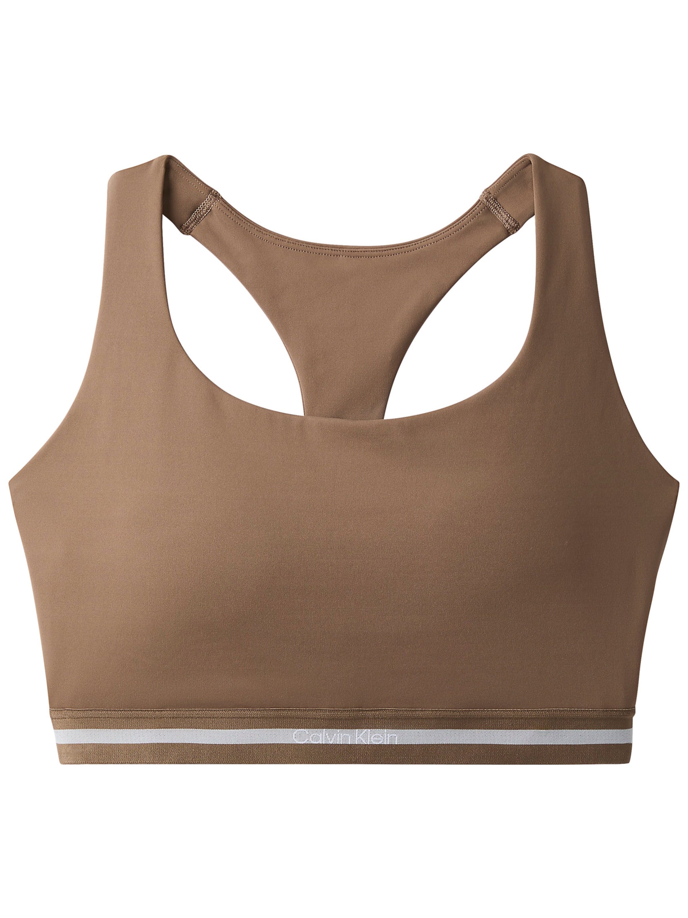 Calvin Klein Sport Bustier Sport-BH in Braun: Vorderseite