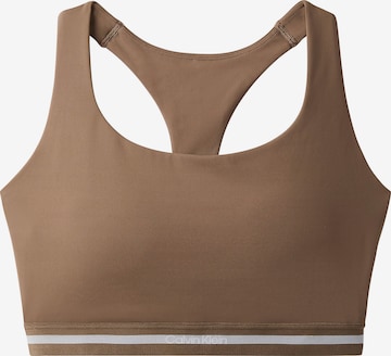 Bustier Soutien-gorge de sport Calvin Klein Sport en marron : devant