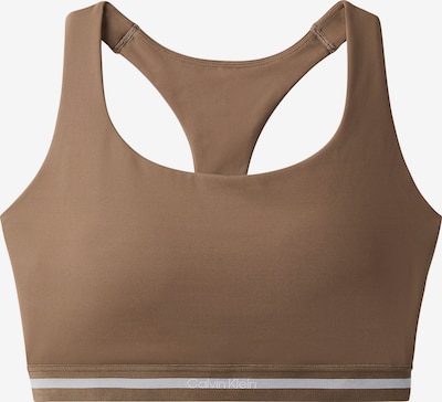 Calvin Klein Sport Sport-BH in XXS in braun / hellgrau, Produktansicht