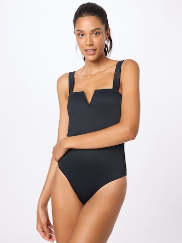 Bustier Maillot de bain 'LOVE' ROXY en gris : devant