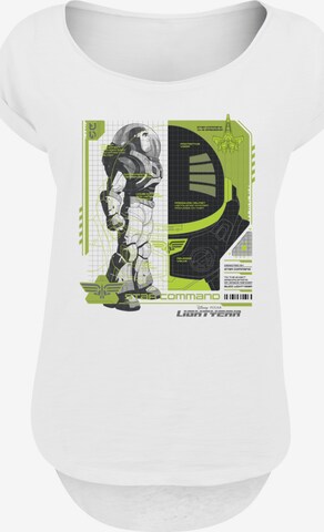 T-shirt 'Buzz Lightyear Buzz Tech Panel' F4NT4STIC en blanc : devant