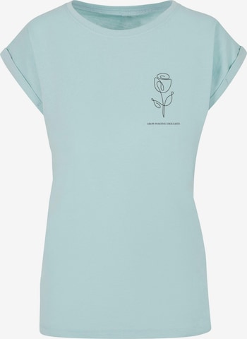 Merchcode Shirt 'Spring - Tulip Flower' in Blauw: voorkant