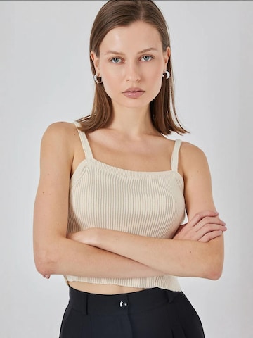Bigdart - Top 'Crop Top' em bege