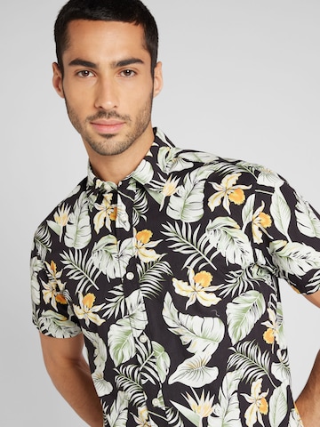 JACK & JONES - Slim Fit Camisa 'CHILL' em preto