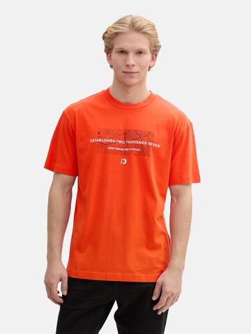 TOM TAILOR DENIM T-Shirt in Orange: Vorderseite