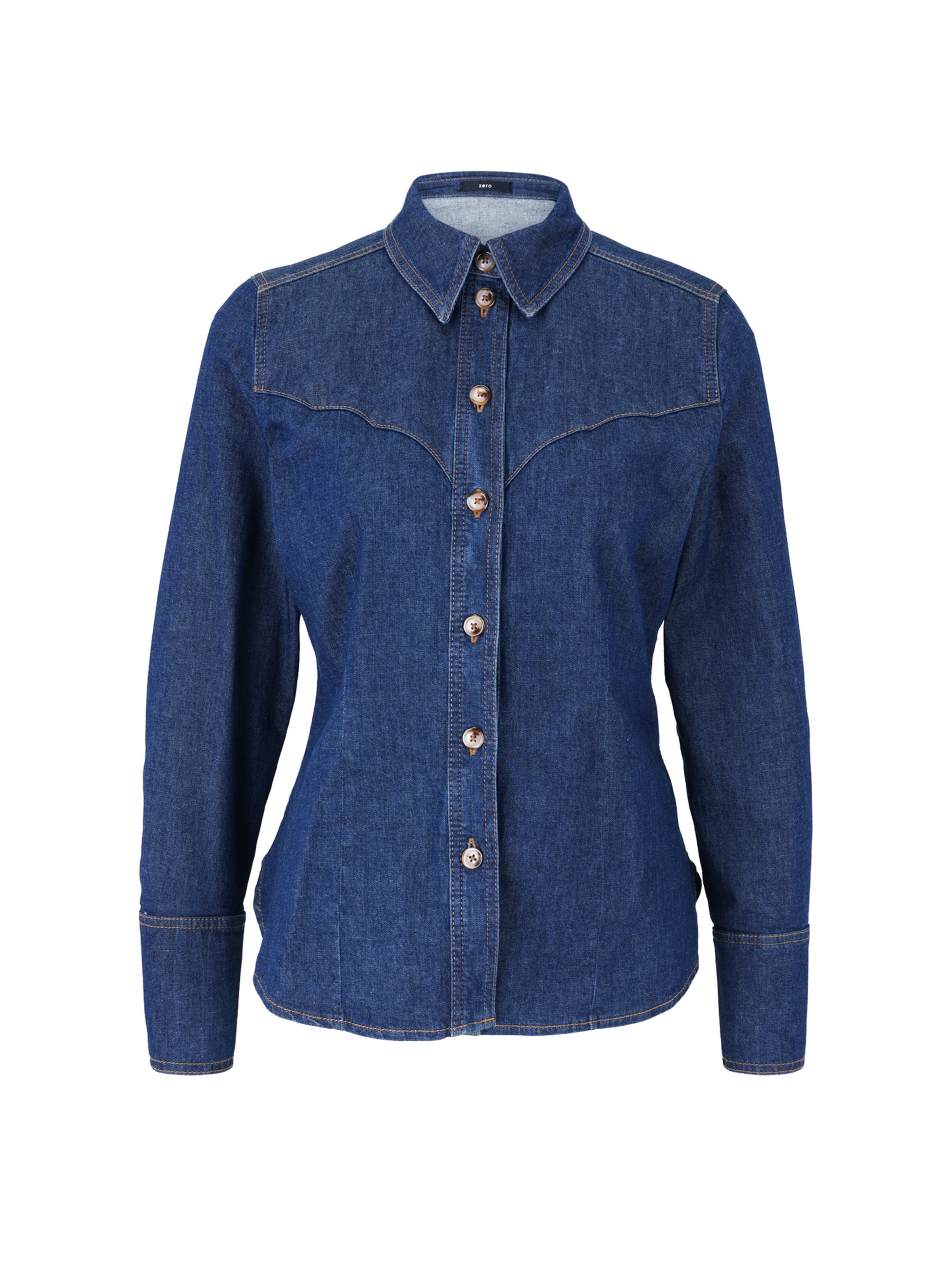 zero Blouse in Blauw: voorkant