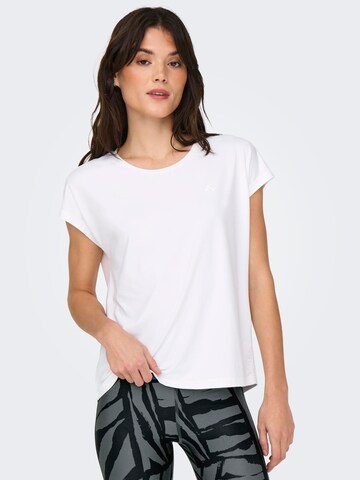 ONLY PLAY - Camiseta funcional 'AUBREE' en blanco: frente