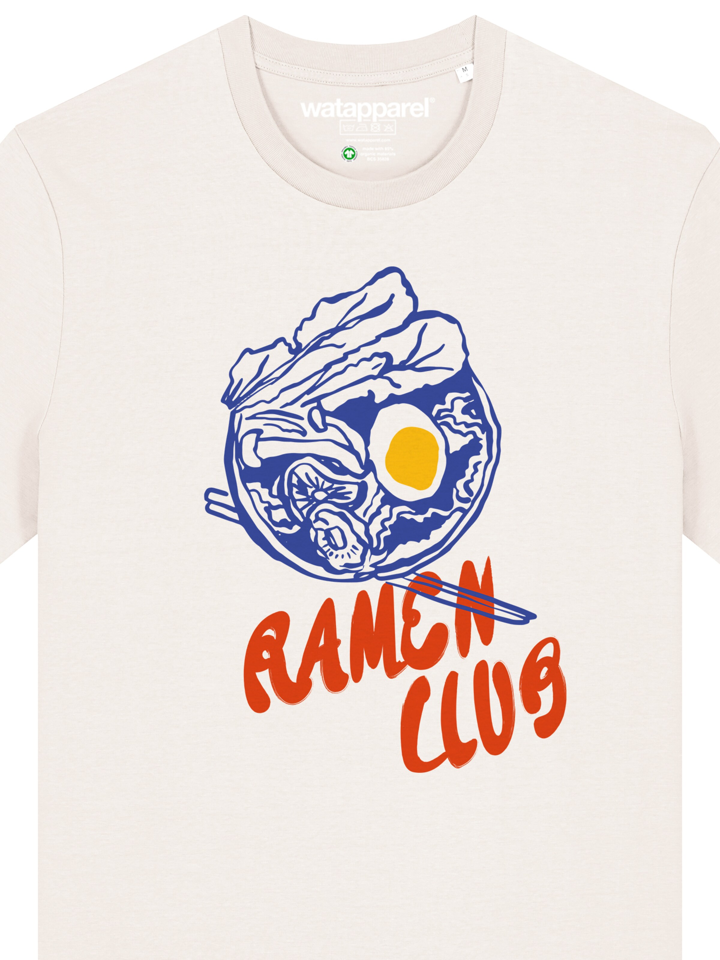 Watapparel Shirt 'Ramen Club' in Wit