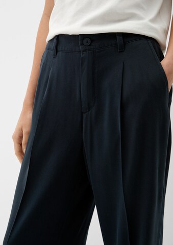 Wide Leg Pantalon à plis s.Oliver en gris