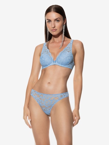 Mey Triangle Bra in Blue: front