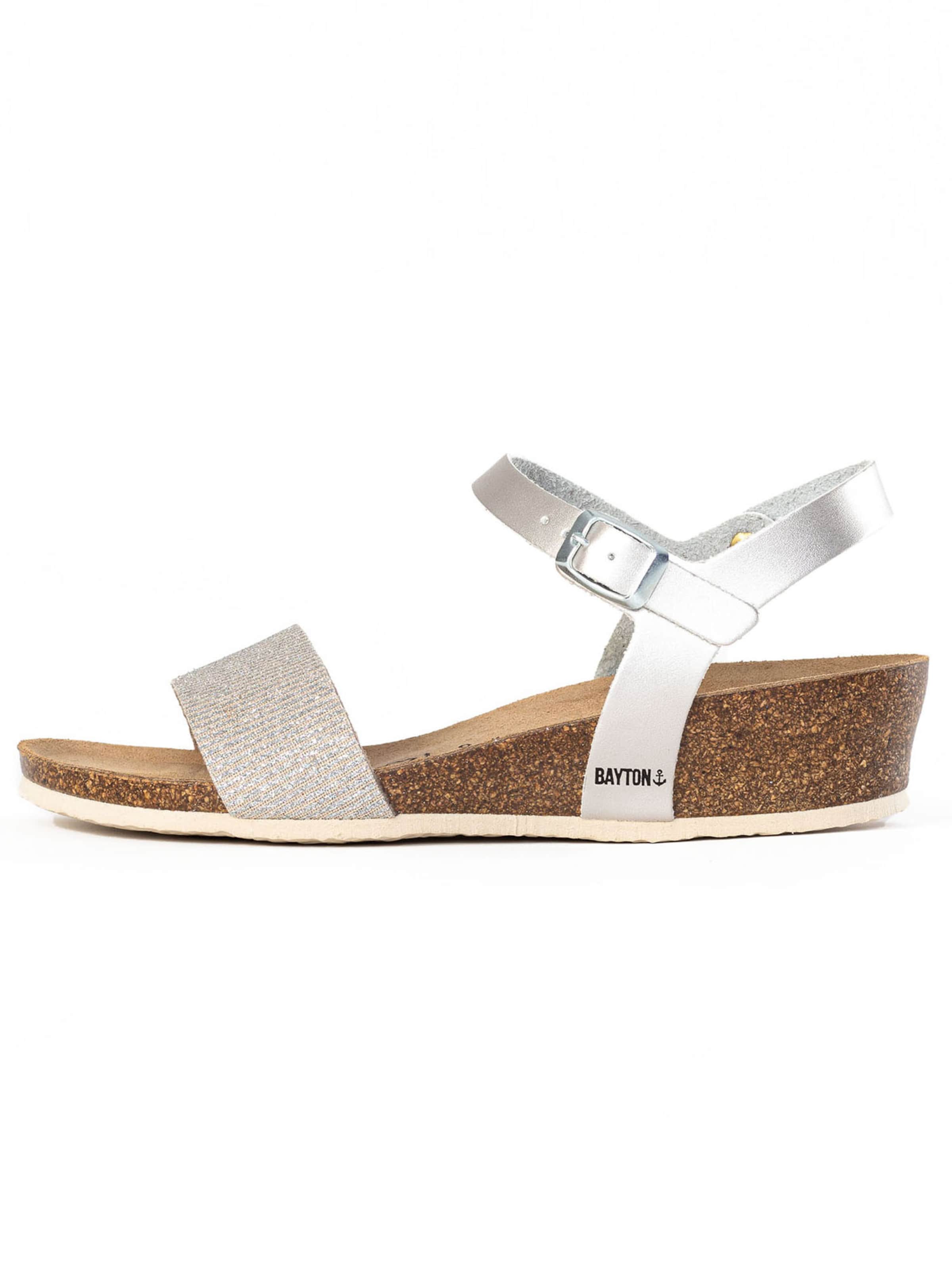 Sandales 'LEGANES' Bayton en argent : devant