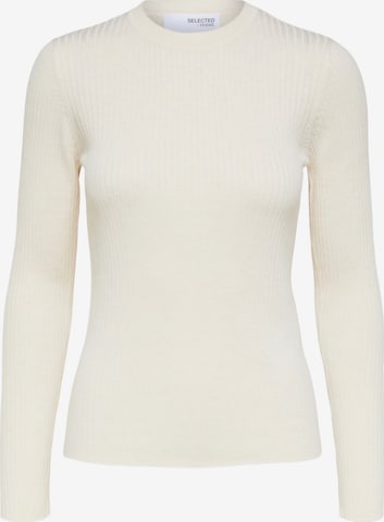 SELECTED - Jersey 'Lydia' en blanco: frente